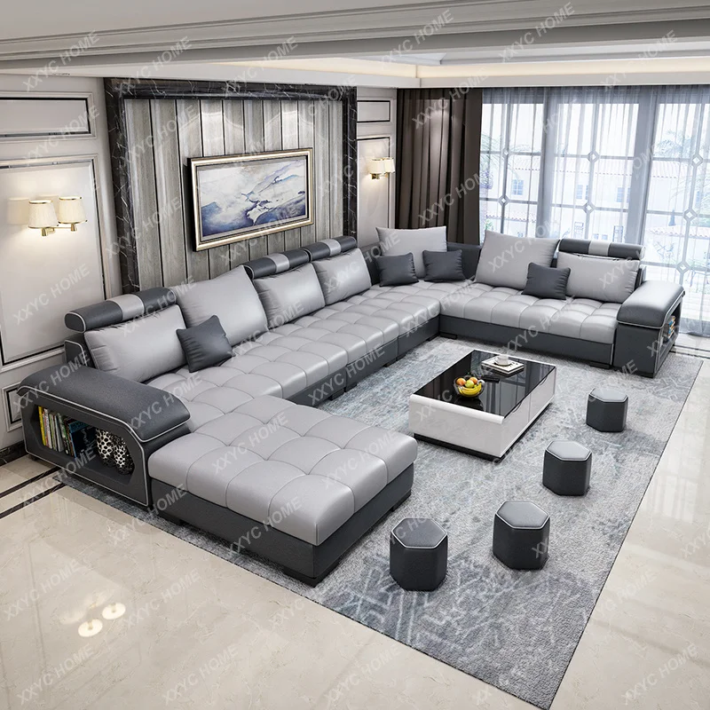 XXSectional Couches For Living Room With Smart Bluetooth Speaker Charging Sectional Sofa Set With Chaise L-Shape Sectional Couc