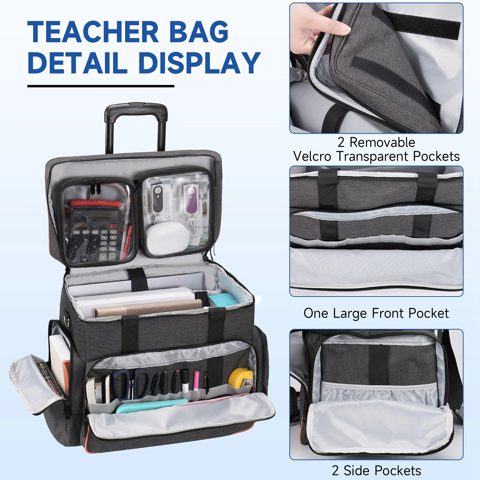 

Premium Rolling Duffle Bag with Suitcase-style Handle Wheels Lightweight Waterproof Travel Luggage Easy to Pull Portable Storage