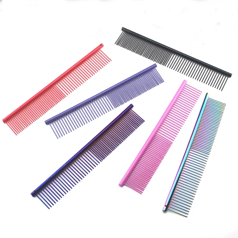 Stainless Steel Pet Comb Optional Professional Dog Cat Grooming Comb Puppy Hair Trimmer Brush Beauty Combs Styling Tools