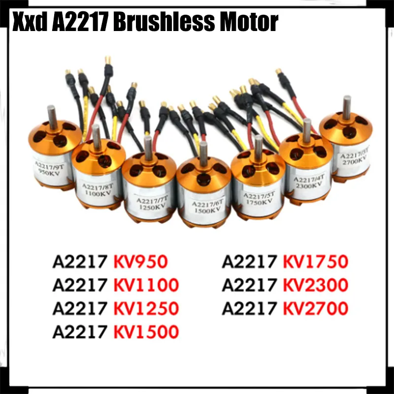 Xxd A2217 2217 950kv 1250kv 1500kv 2300kv Outrunner Brushless Motor For Rc Airplane Aircraft Plane Quadrocopter Multi-Copter