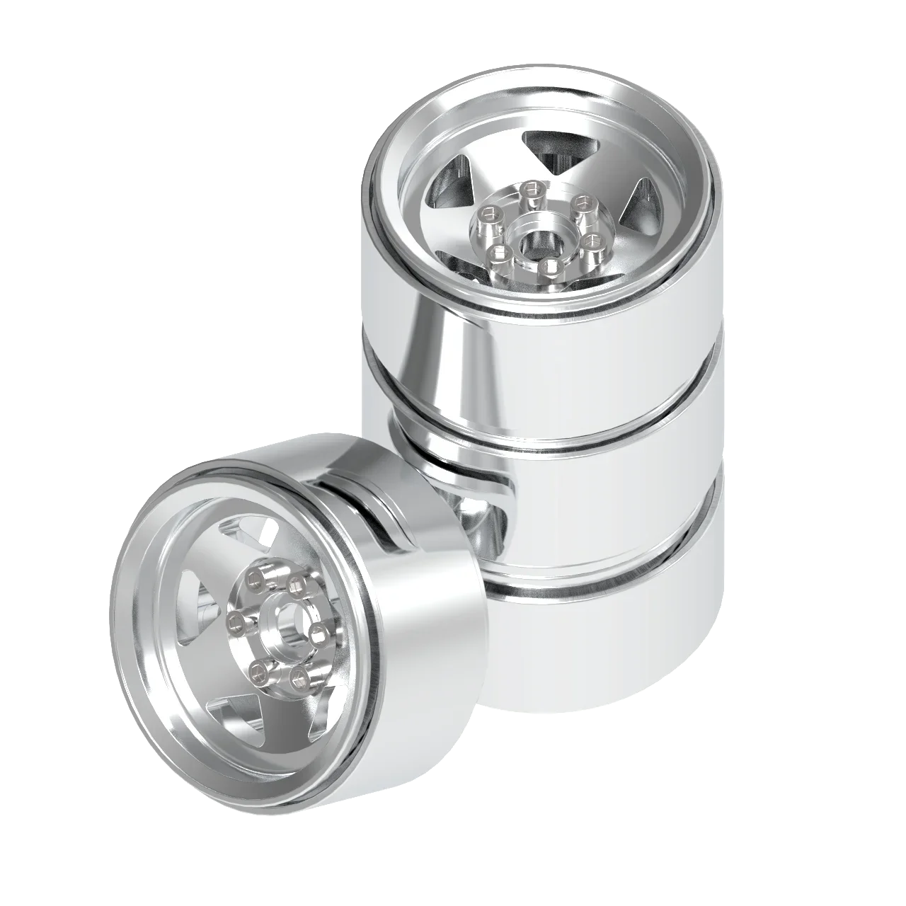 4pcs 1.9 Inch Beadlock Wheel Hub Wheel Rim Set for 1:10 RC Car Crawler Axial SCX10 II 90046 SCX10 III AXI03007 TRX4 D90