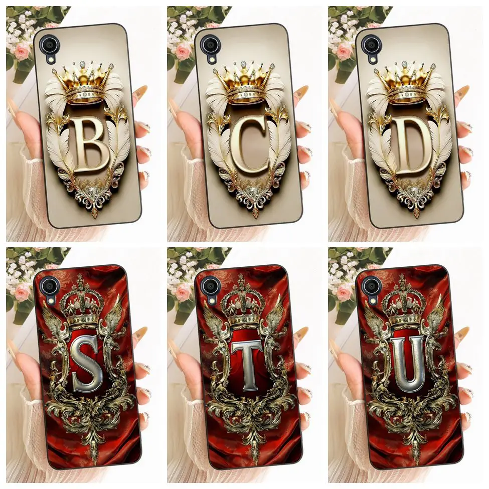 Чехол для Asus ZenFone Live L2, чехол ZA550KL, роскошный мягкий чехол для телефона с короной A-Z и буквами 2D, с плоским узором