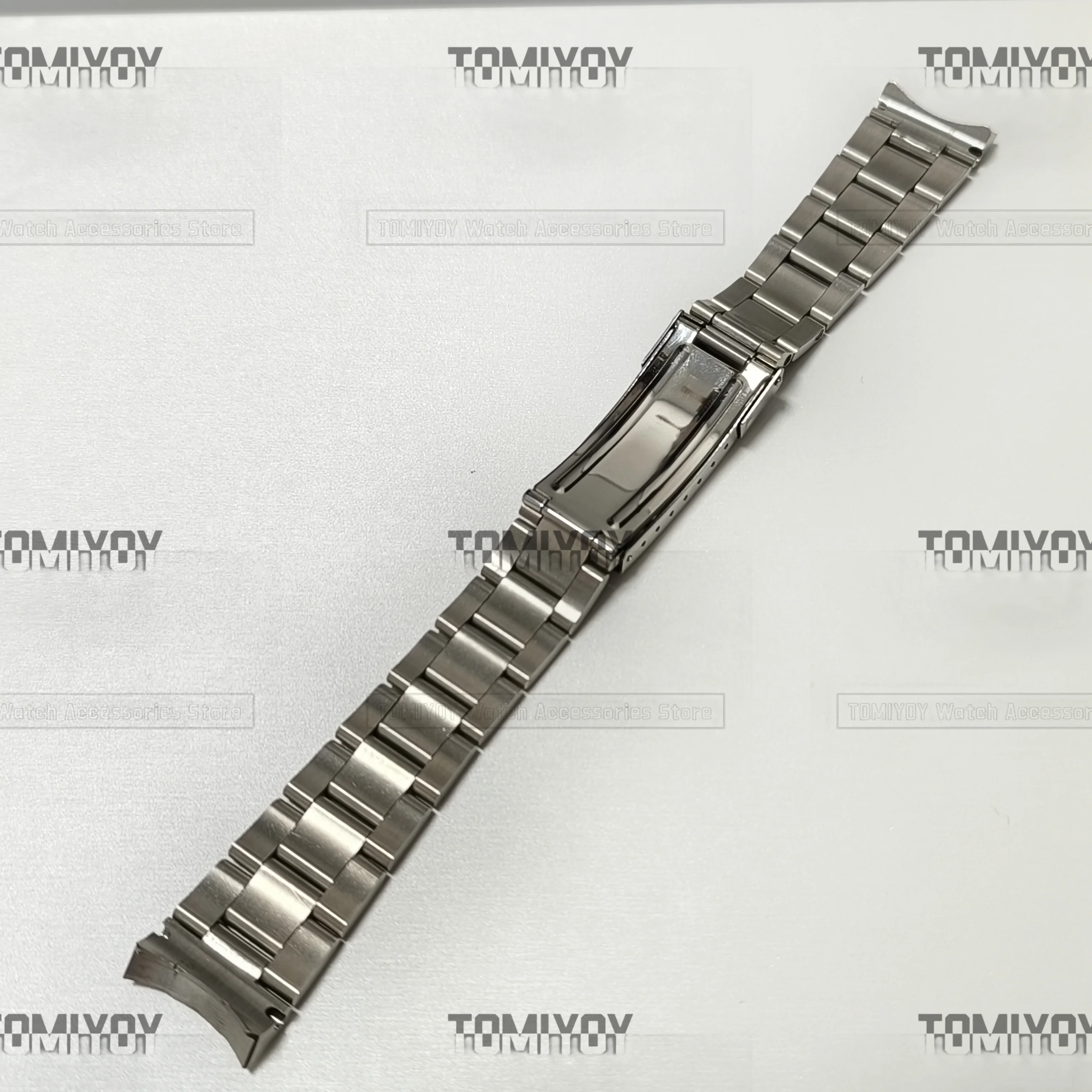 Curved End 20mm Brush Solid Oyster President Watch Band Strap Bracelet Fit For Sekio Rolex Watch