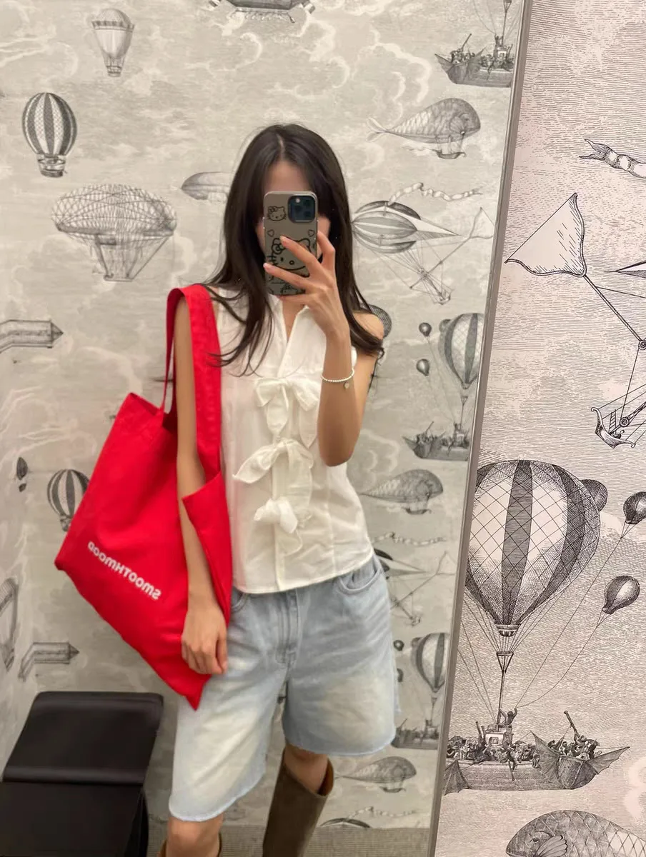 

Korean Style Smoothood Summer New Women's Sleeveless Shirt Vest 2026 Dongdaemun Fashionable Top Quality Material
