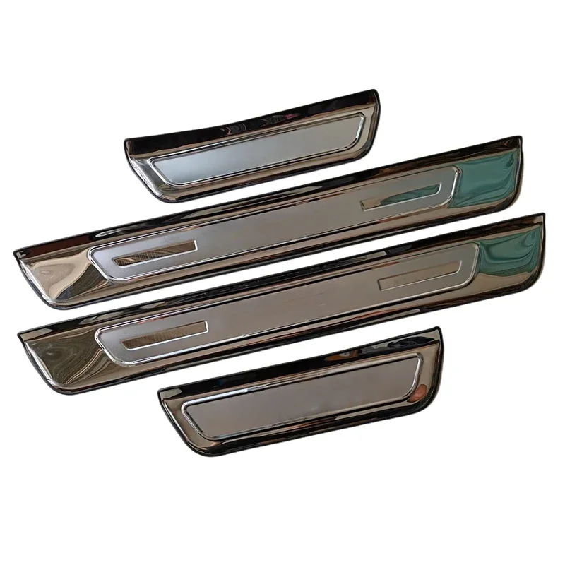 For TUCSON Stainless Steel Door Sill Scuff Plate Guard Sills Protector Trim 2015 2016 2017 2018 2019 2020 2021