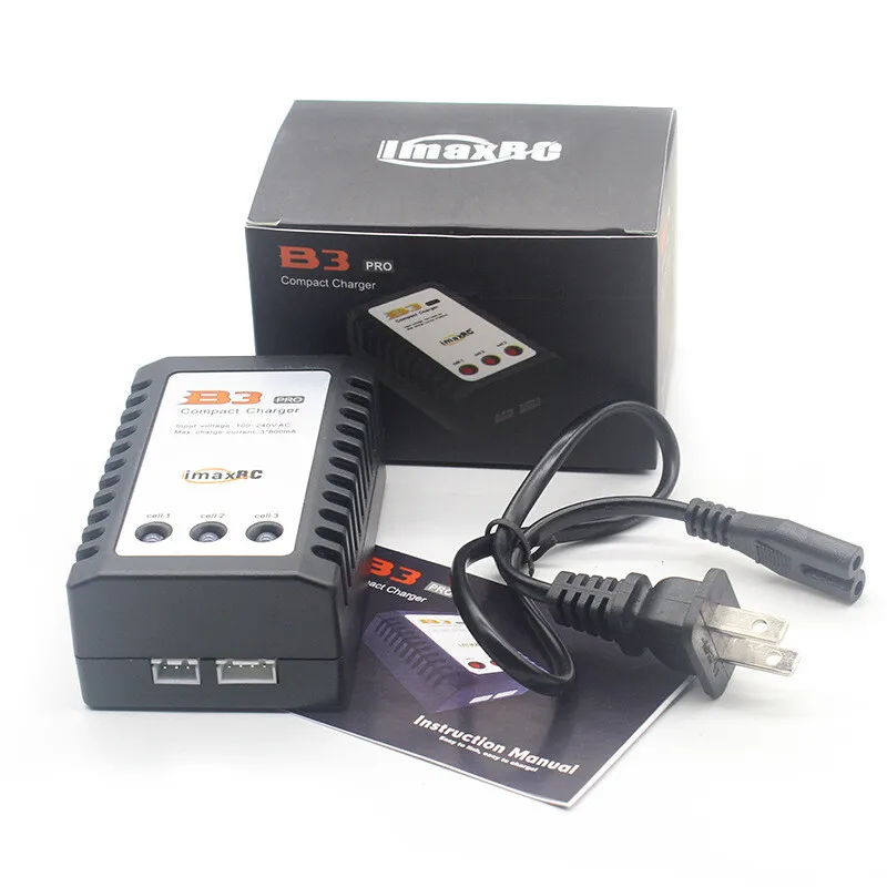 B3 Charger For RC Models, Fixed-Wing Drones, 2S-3S Lithium Battery 7.4V 11.1V Balance Charging