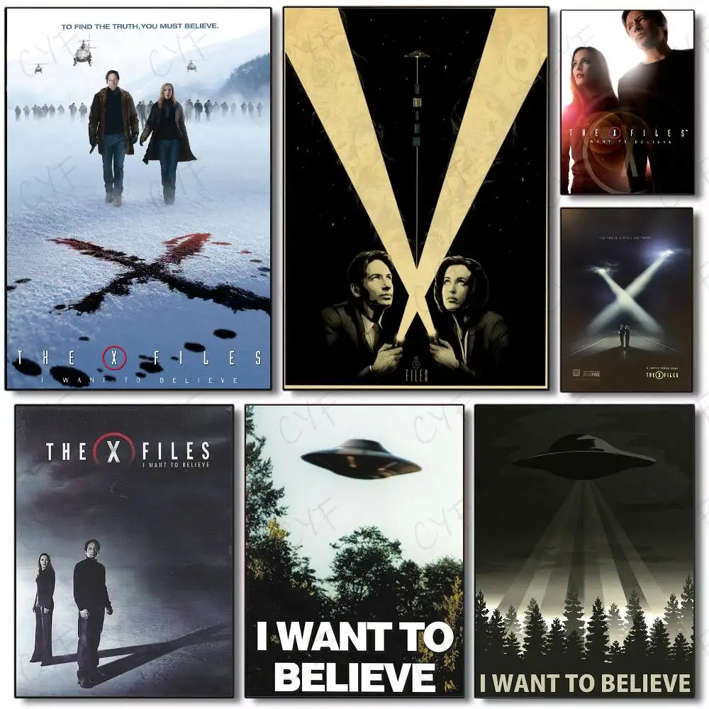 Die X-Files I Want to Believe Filmplakat, HD-Kunst, klebrige Wand, wasserdicht, Zuhause, Wohnzimmer, Schlafzimmer, Bar, ästhetische Dekoration