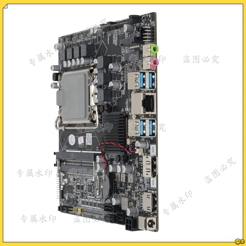 H610-D4 Ultra-thin Mini ITX Motherboard Industrial Control All-in-one Machine 17x17 with DC Support for 12th Generation H610itx