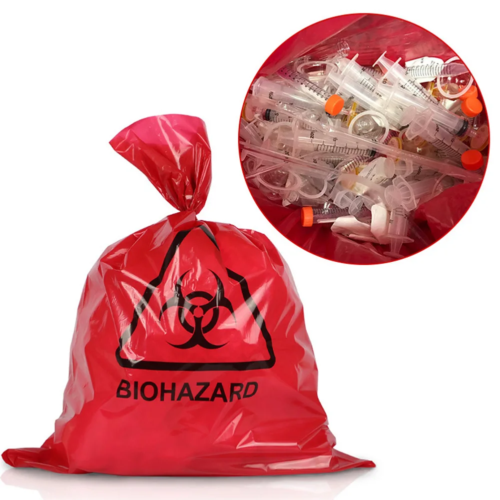 Thicken Medical Garbage Bag Hospital Biohazard Supplies Medicals Garbage Pouch Waste Disposal Bag