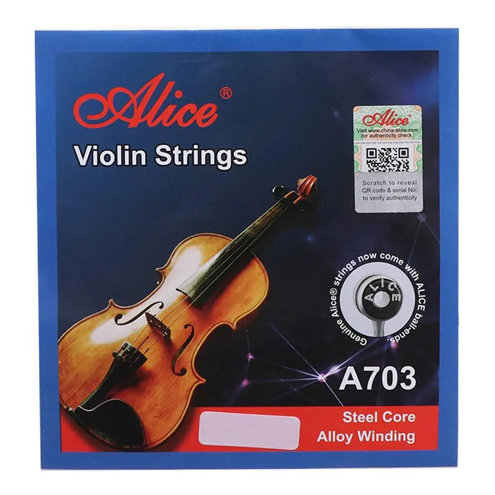 4/4 3/4 1/2 1/4 1/8 A703 Violin Strings E A D G Strings Nickel String Fiddle String Replacement Winding Violin Strings Concert