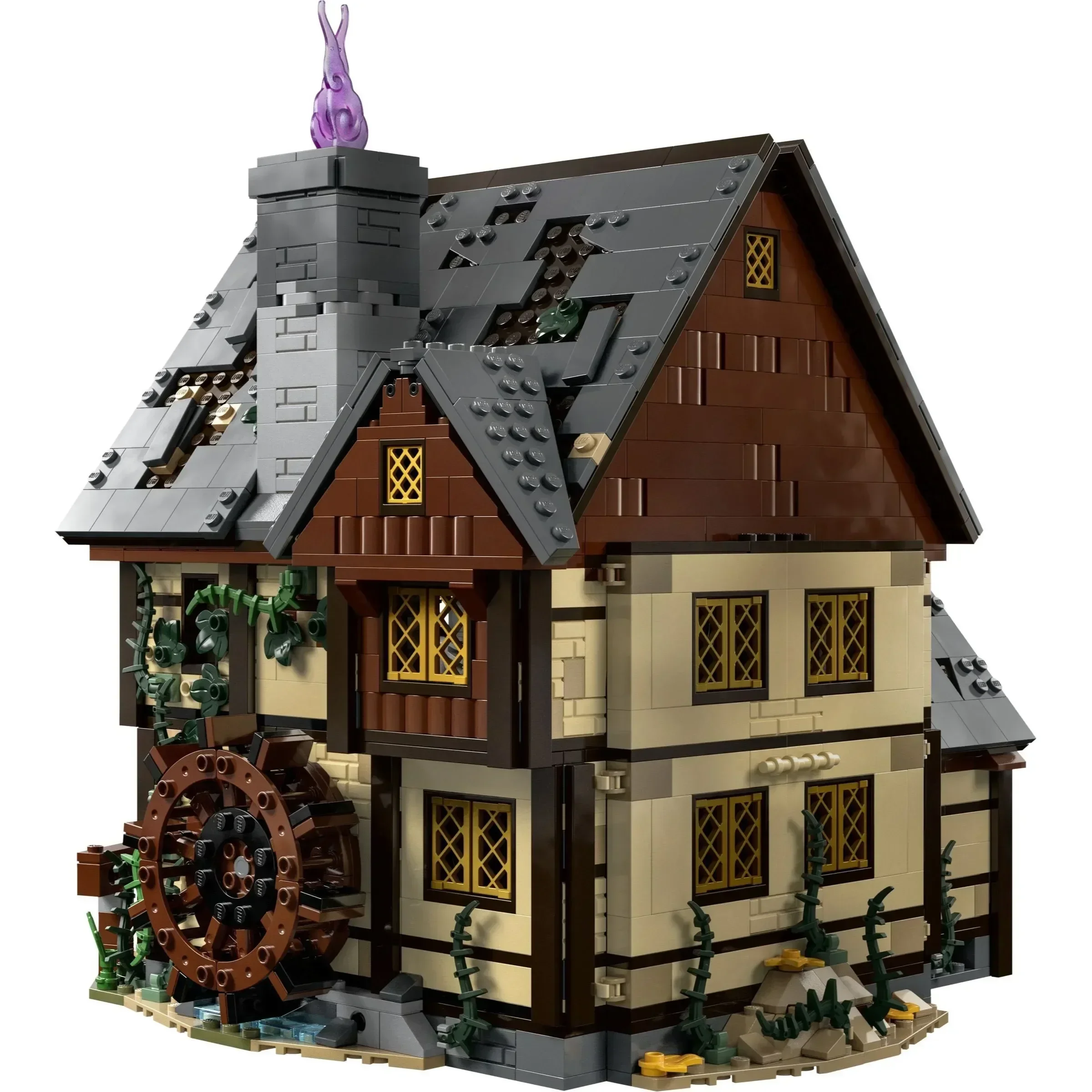 2316PCS ไอเดีย Hocus Pocus Sanderson Sisters 'Cottage 21341 บล็อกอาคาร 6 ตัวเลขประกอบอิฐของขวัญของเล่นสําหรับเด็ก