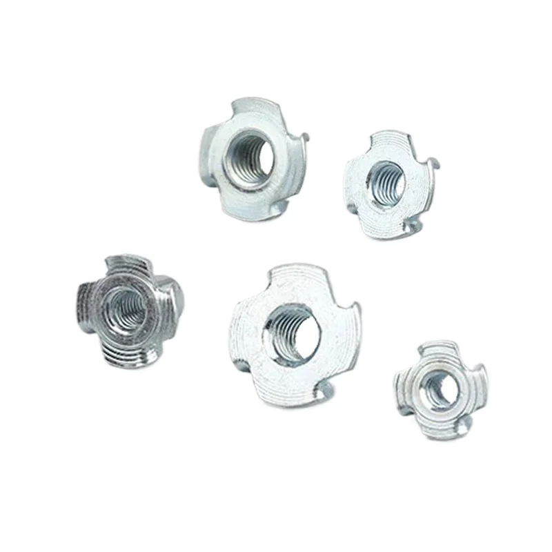 200pcs Four Prong T Nut Assortment M3 M4 M5 M6 M8 M10 M12 Furniture Insert Nut