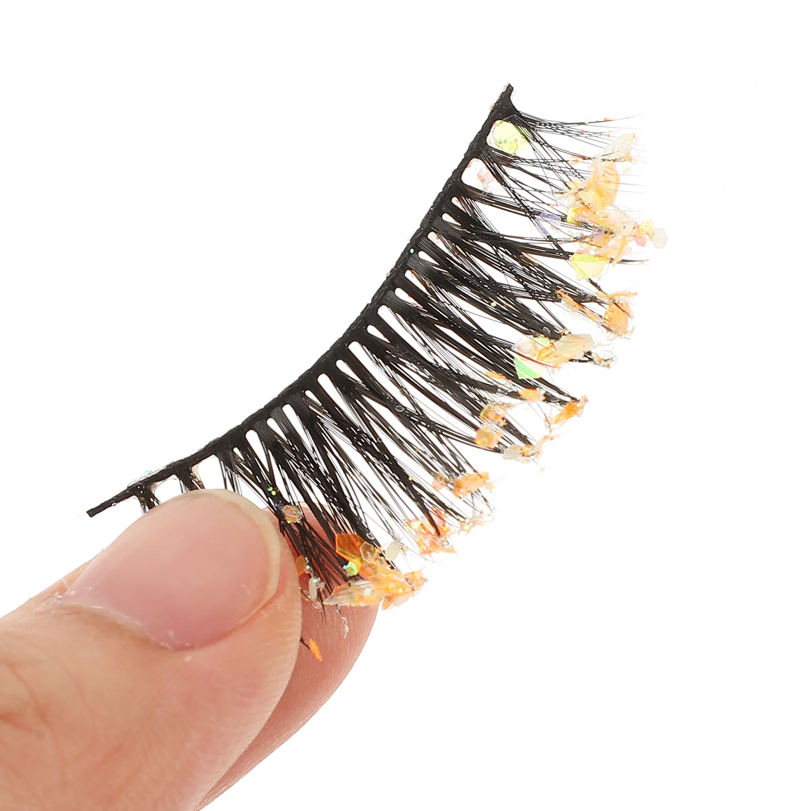 Confezione da 3 paia di ciglia finte corte con glitter naturali per accessori per il trucco da donna Confezione di ciglia finte individuali