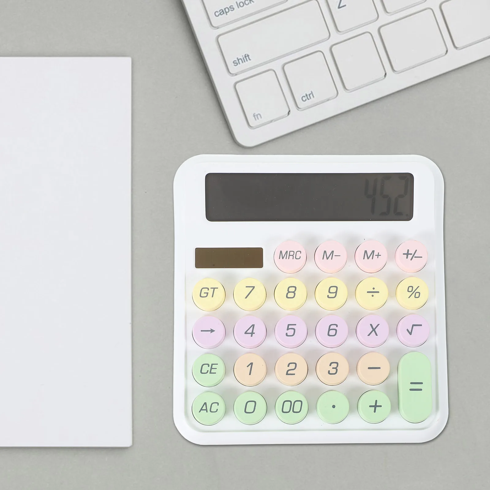 SHINEOFI Калькулятор Механическая клавиатура Инструмент для обучения математике Пластик Белый
