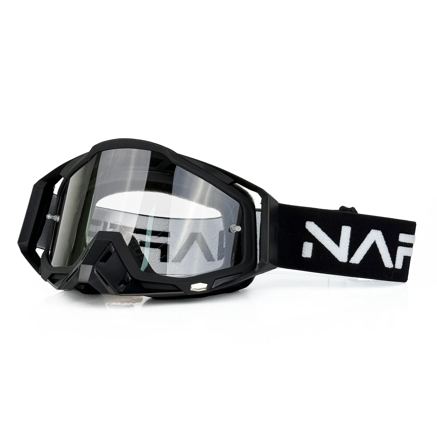 HD UV400 Off Road Motorcycle Goggles Wind Dust Proof Helmet Compatible Protective Goggles for Outdoor Riding Skiing Sports