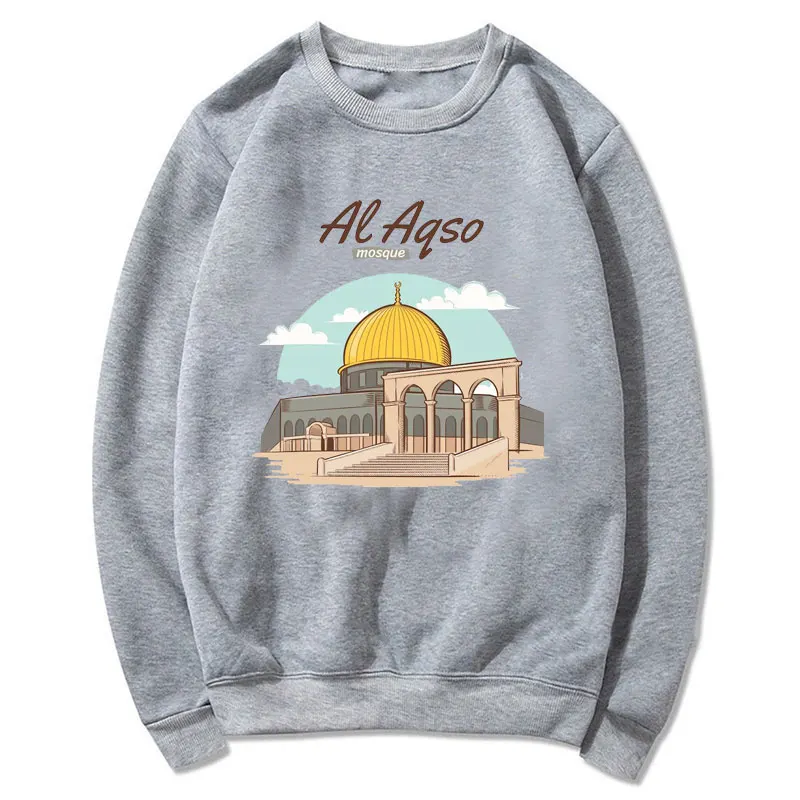 Classic Aksa Print Hoodie Creative Vintage Harajuku Print Sweatshirt Palestinian Ladies Casual Fashion Street Wear Unisex Hoodie