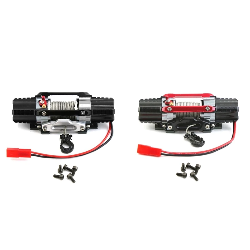 Dual Motor Metalen Gesimuleerde Lier Voor 1/8 1/10 RC Crawler Auto Axiale SCX10 TRAXXAS TRX4 RC4WD D90 KM2 Upgrade Onderdelen