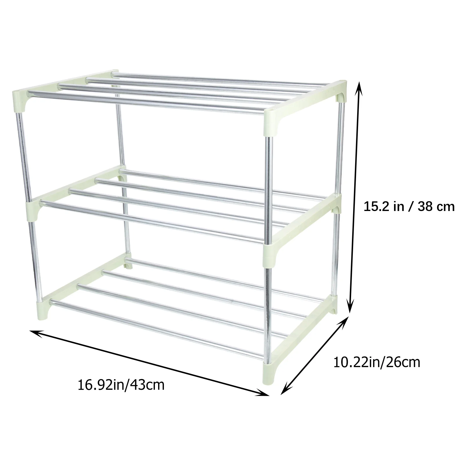 Shoe Cabinet Shoes Shelf Rack Entryway Stainless Steel Storage Organizer Dormitory Holder