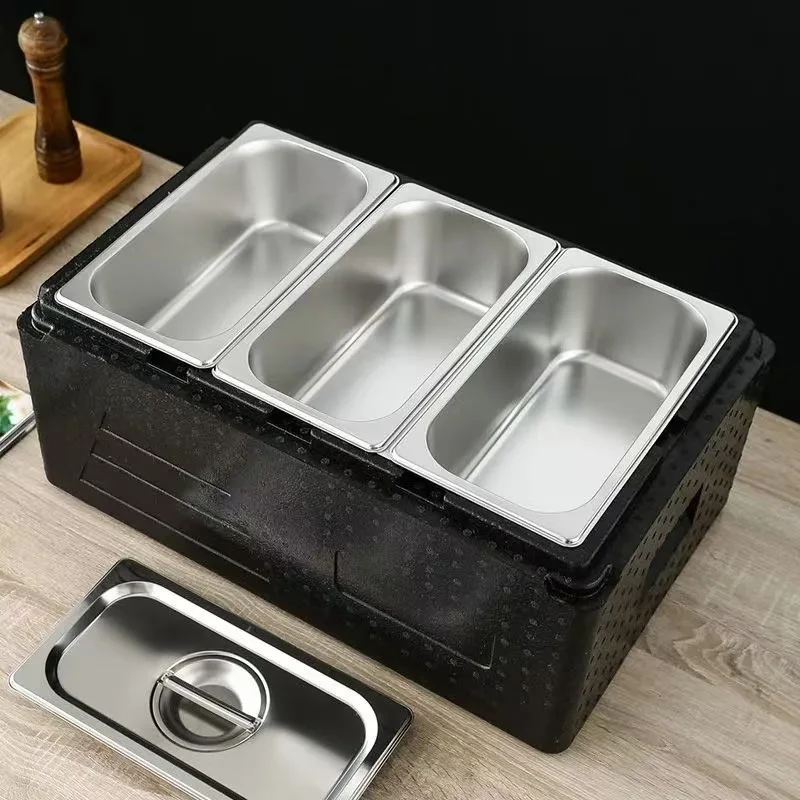 

EPP Foam Food Tray Insulated Portable Outdoor Meal Service Ice Blo Turnover Box Fren Number Basin Street Food Stall