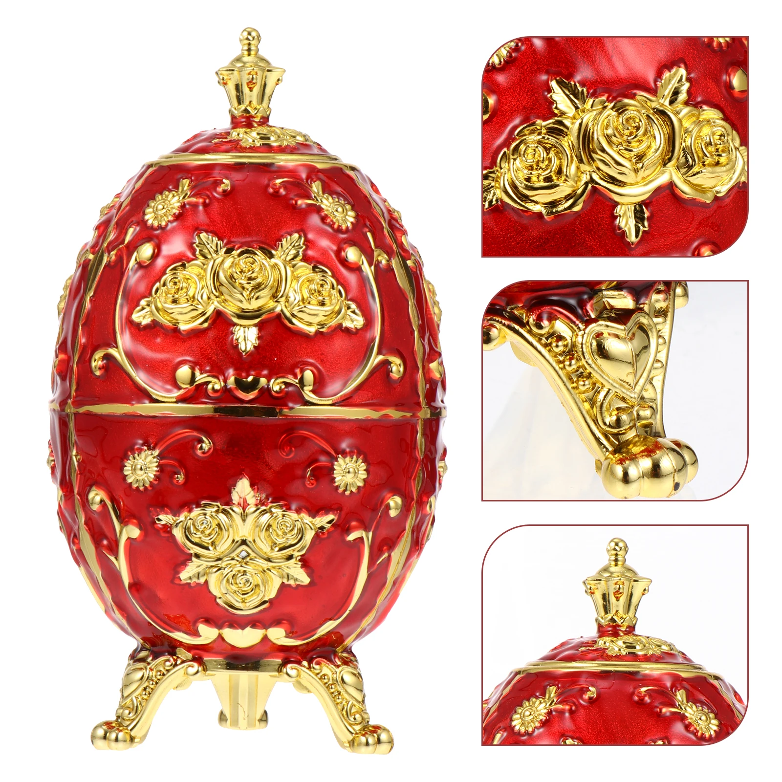 

Crown Rose Toothpick Barrel Vintage Decor Dispenser Container Toothpicks Case Decorative Holder Fashioned Alloy Travel