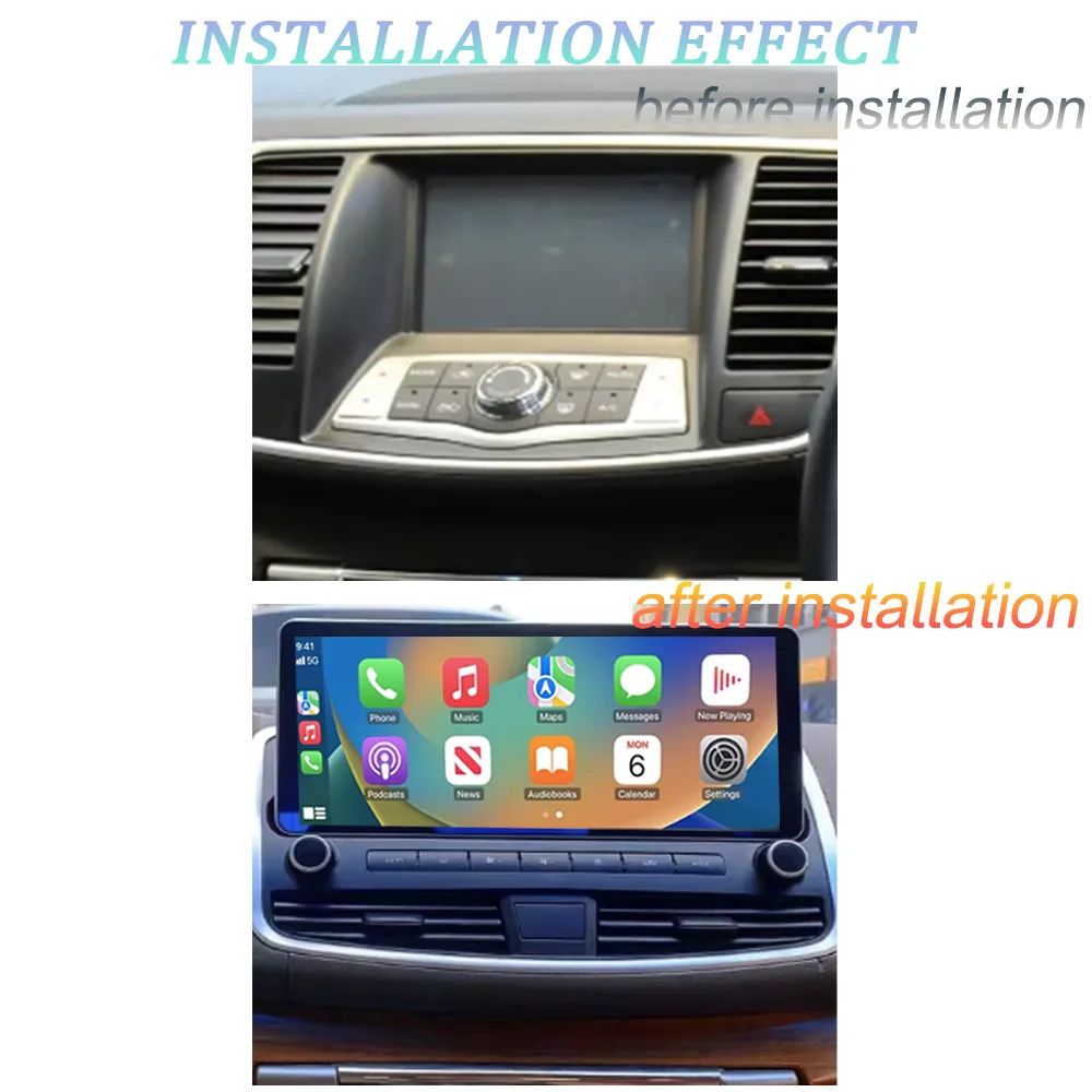 Android 14.0 CarPlay GPS Navigation WiFi 4G Bluetooth Car Multimedia Player DSP RDS Stereo Car Radio For Nissan Teana 2008-2012