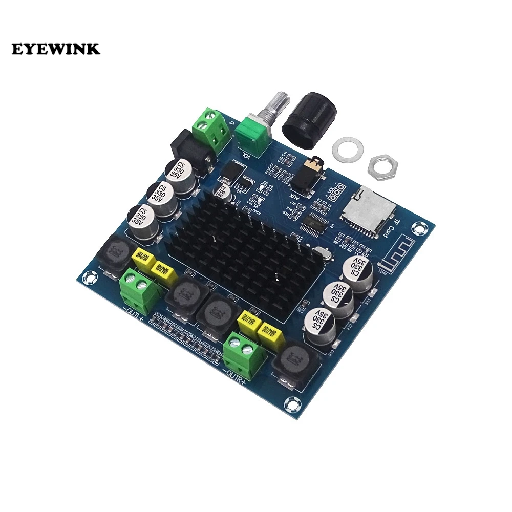 XH-A314 ultra clear TPA3116 Bluetooth 5.0 digital amplifier board supports TF card AUX synchronous input 2 * 100W