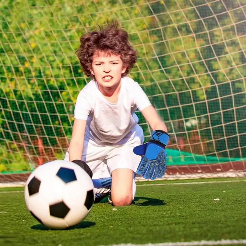 Crianças luvas de goleiro de futebol luvas de goleiro luvas de goleiro protetor de dedo luvas de látex luvas de futebol para treinamento