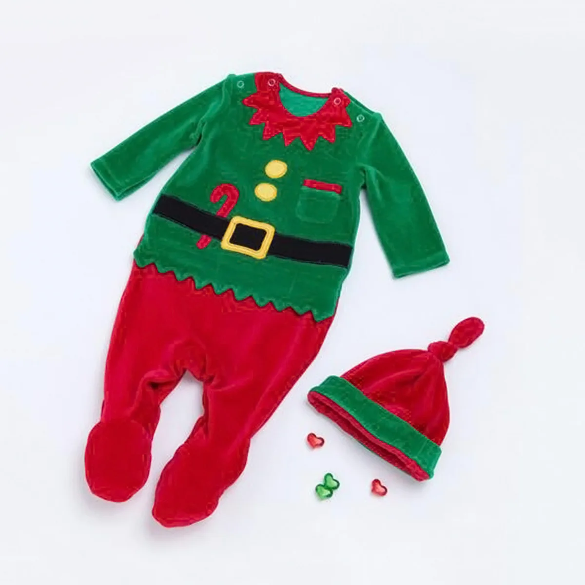 

Baby Christmas Suit Thickened Cotton Romper Size 73 Infant Jumpsuit Long Sleeve Santa Claus Outfit Christmas Party Toddler