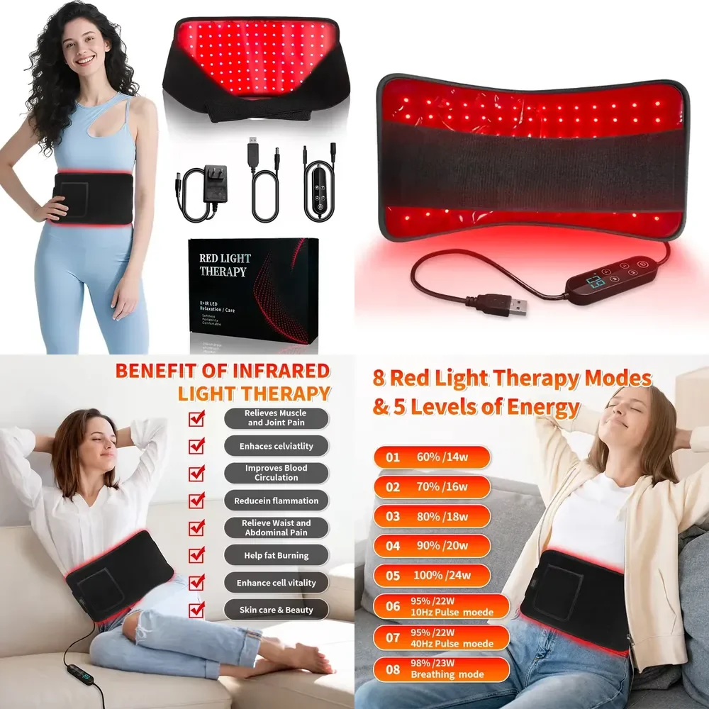 wsq-2pcs-shineera-cintura-terapeutica-wireless-ricaricabile-a-luce-rossa-per-alleviare-il-dolore-corporeo-con-1-anno-di-garanzia-per-uso-domestico
