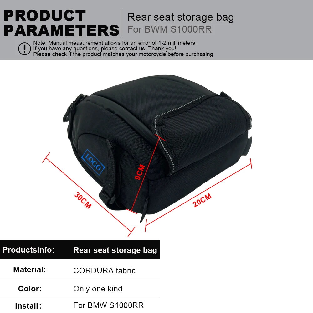 For BMW S1000RR HP4 S1000R M1000RR M1000R rear seat packaging bag Motorcycle waterproof storage bag  sports saddle bag