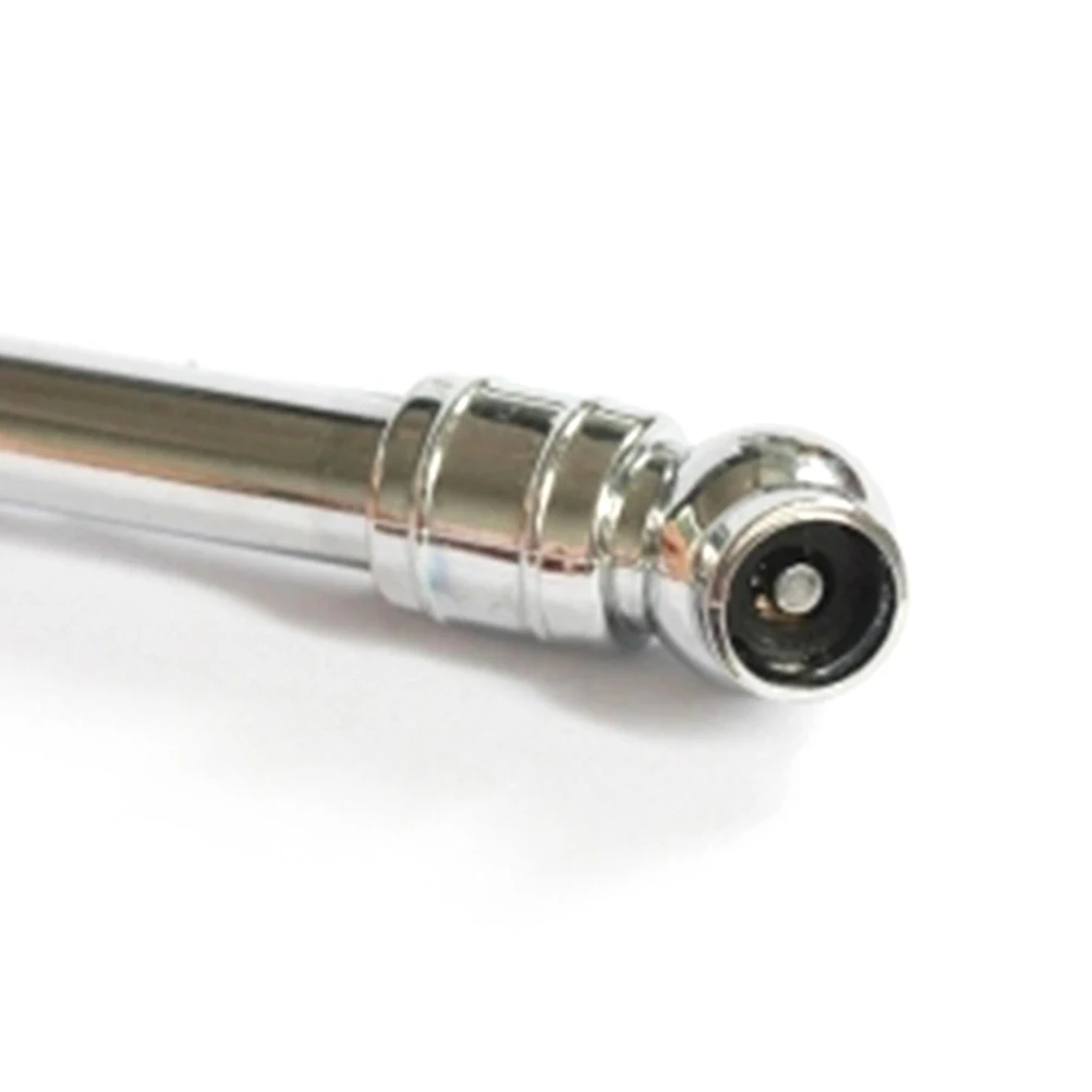 

2pc Tire Pressure Pen Alloy Durable Car Testing Tool Vehicle Precise Instant Gauge Pocket Size Silver Repair Tool