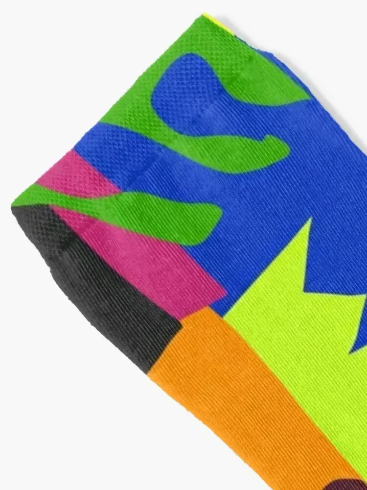 Matisse Inspired Colorful Collage #3 Socks valentine gift ideas sheer funny gift funny sock Socks For Girls Men's