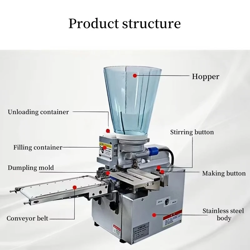 Customized Dumpling Making Machine Nepali Momo Machine Automatic Dumpling Tabletop Japan Gyoza Making Machine