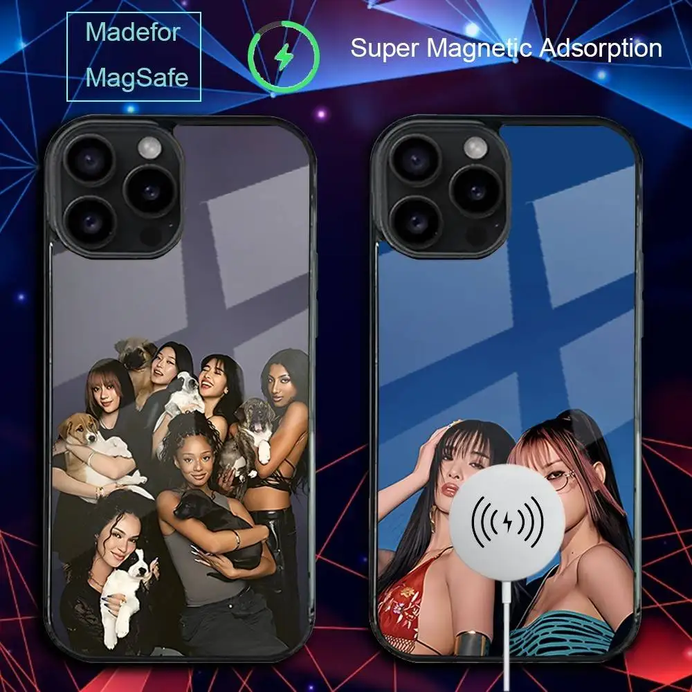 

Phone Case For iPhone 17,16,15,14,13,12,11,Pro,Max,Plus,Mini,SE4,E Magnetic Hot K-KATSEYE Music Magsafe Wireless Charging