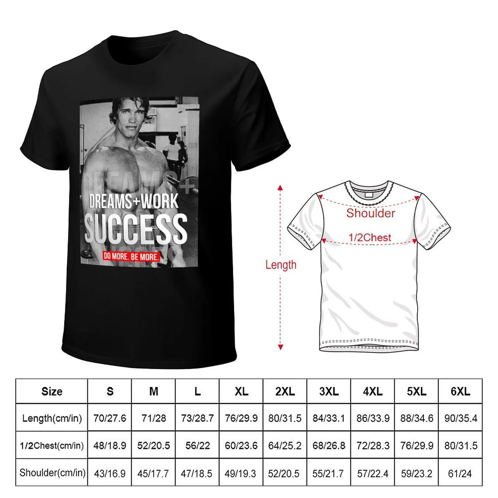 Success - Bodybuilding Motivational T-Shirt Daily Work Short Sleeve Top