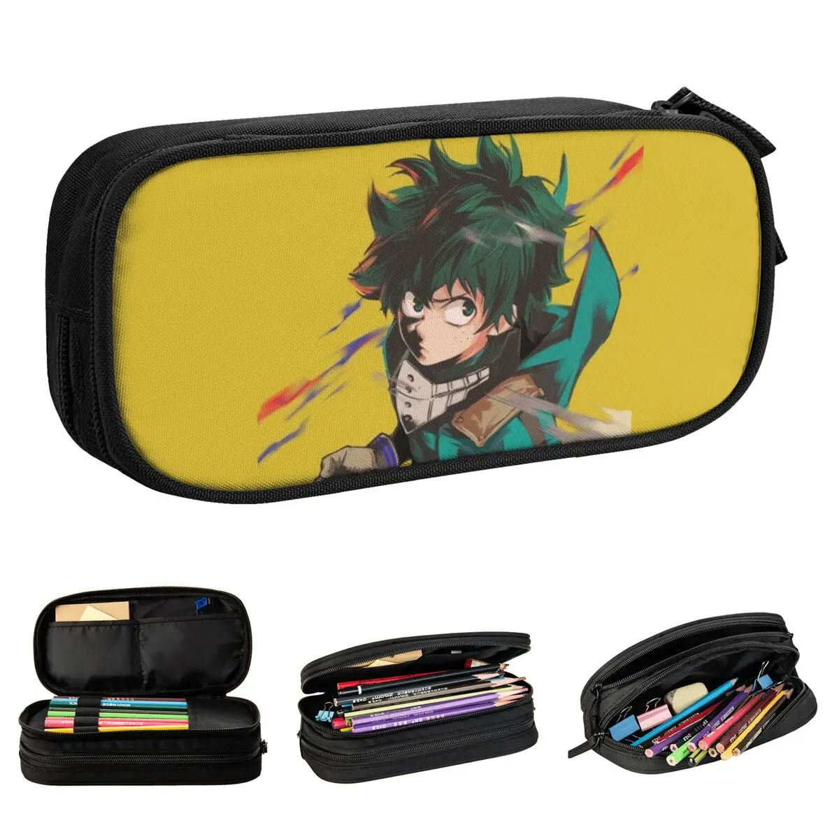 My Hero Academia Pencil Cases Pen Holder Bag Kids Big Capacity School Supplies Gifts Pencilcases