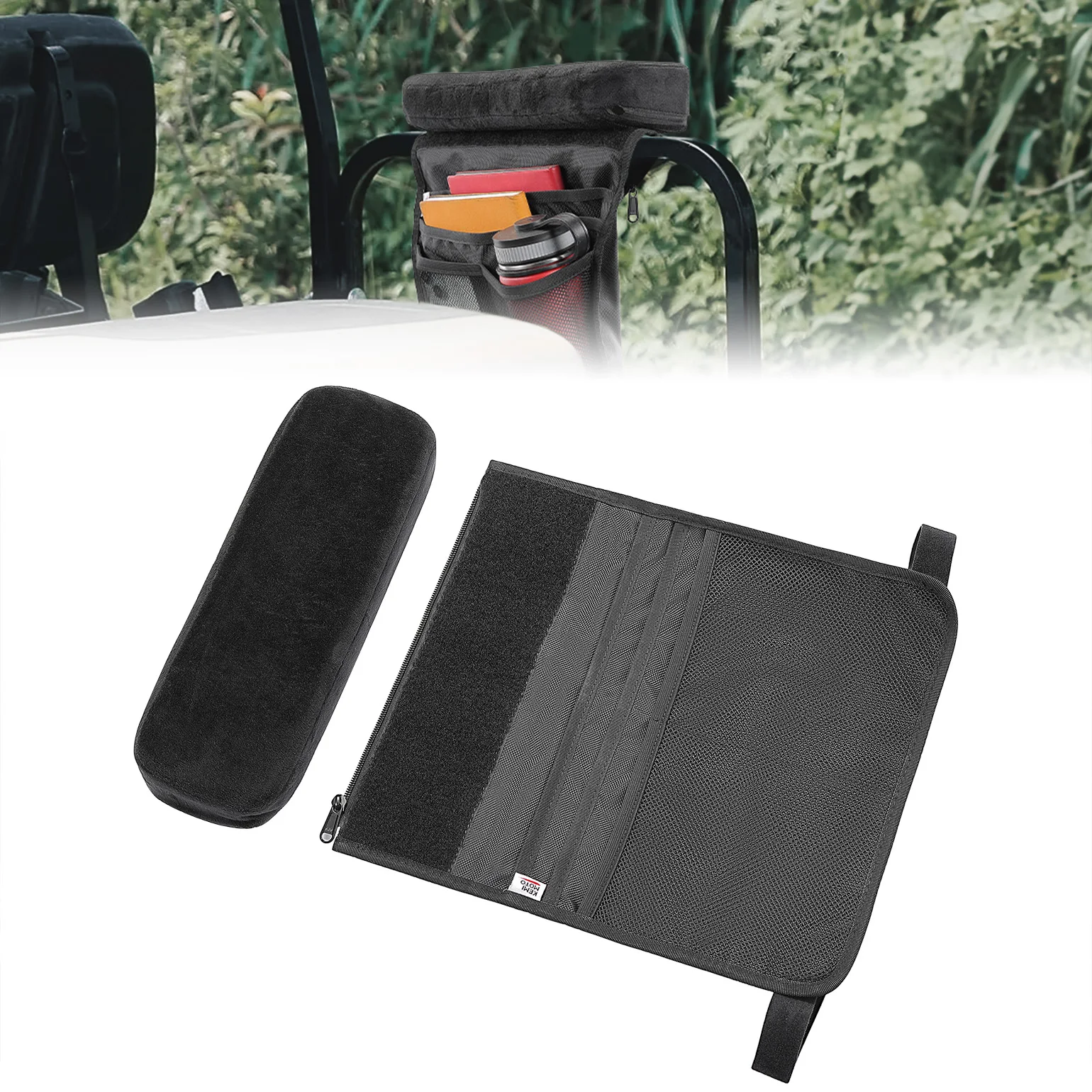 

Universal Rear Seat Storage Armrest Cushion Golf Cart 0.75-1.25" For EZGO TXT For Club Car DS Precedent Tempo For Yamaha G2-G29