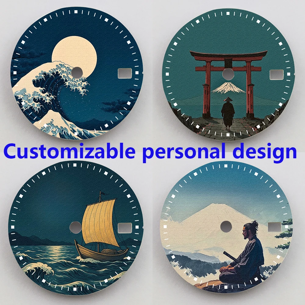 

28.5mm Watch Dial nh35 Dial Customizable Pattern Dial Color Printing Watch Face Fit NH35/NH36/NH38/NH70 Movements Watch Parts