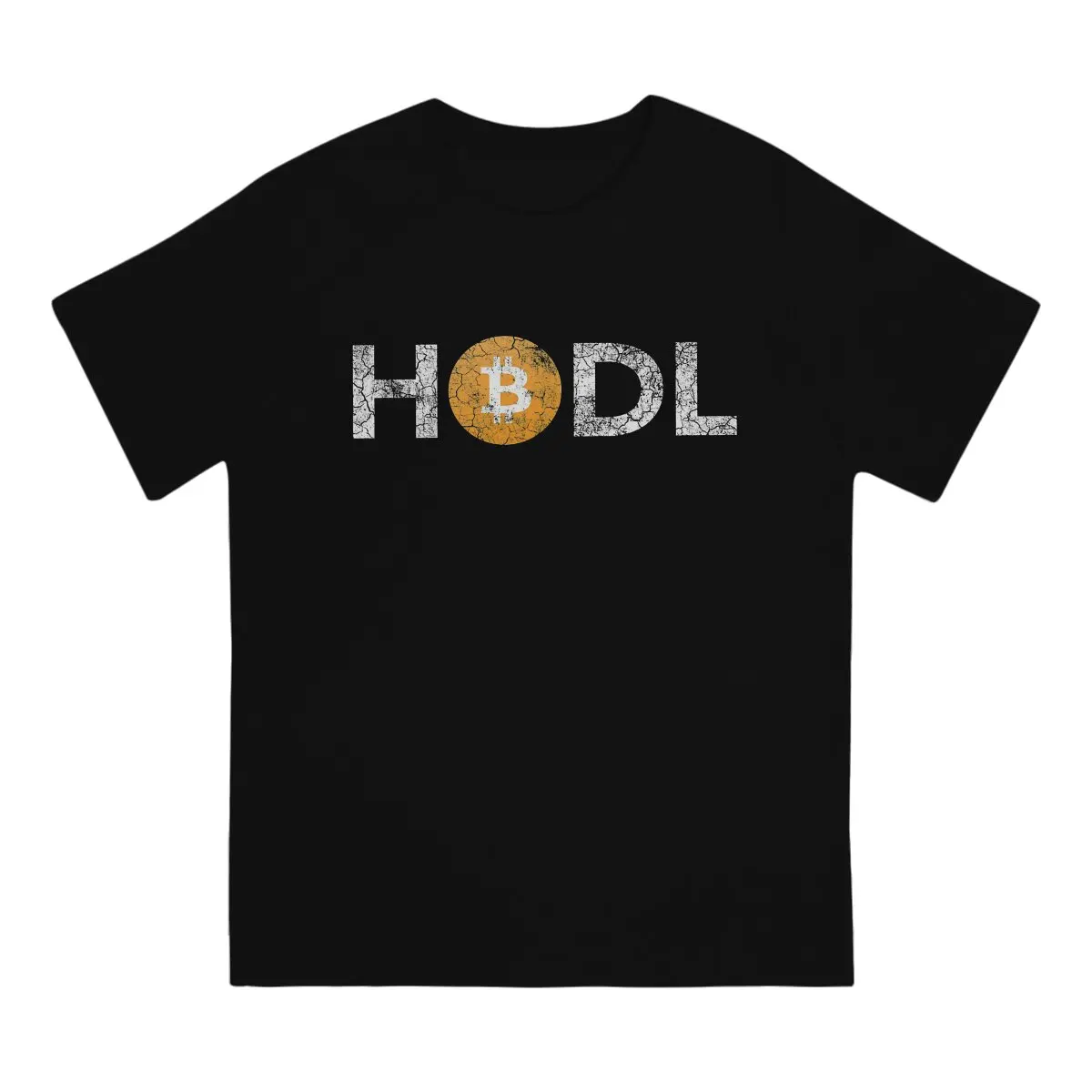 Bitcoin Cryptocurrency Meme Vintage HODL T Shirt Vintage Fashion Men's Tshirt Polyester Short Sleeve