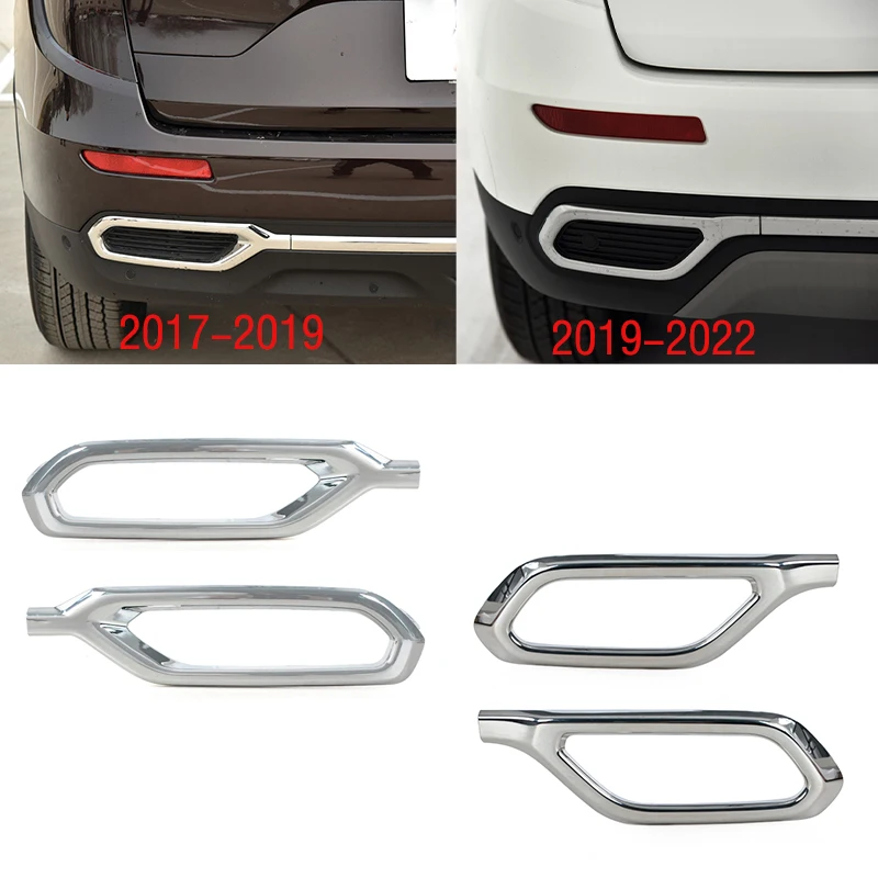 

For Renault Koleos 2 II 2017 2018 2019 2020 2021 2022 Car Rear Bumper Tail Chrome Decorative Trim Cover Frame