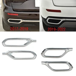 Renault Koleos 2 II 2017 için 2018 2019 2020 2021 2022 araba arka tampon kuyruk krom dekoratif ayar kapağı çerçeve