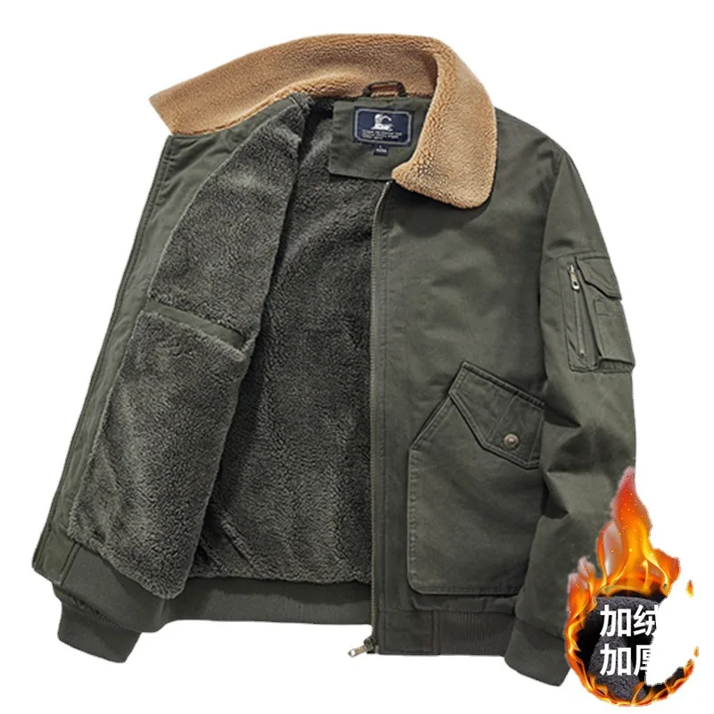

Мужская куртка большого размера, осенне-зимняя новая хлопковая одежда, модная модная брендовая бархатная мужская куртка из овечьей шерсти