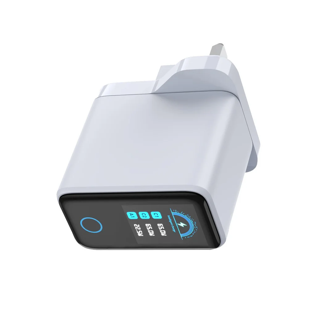 New 65W PD3.0 Wall GaN Charging Station with LCD Digital Screen Fast Charger for Laptop, iPhone 17 , Samsung, iPad Dropshipping 5