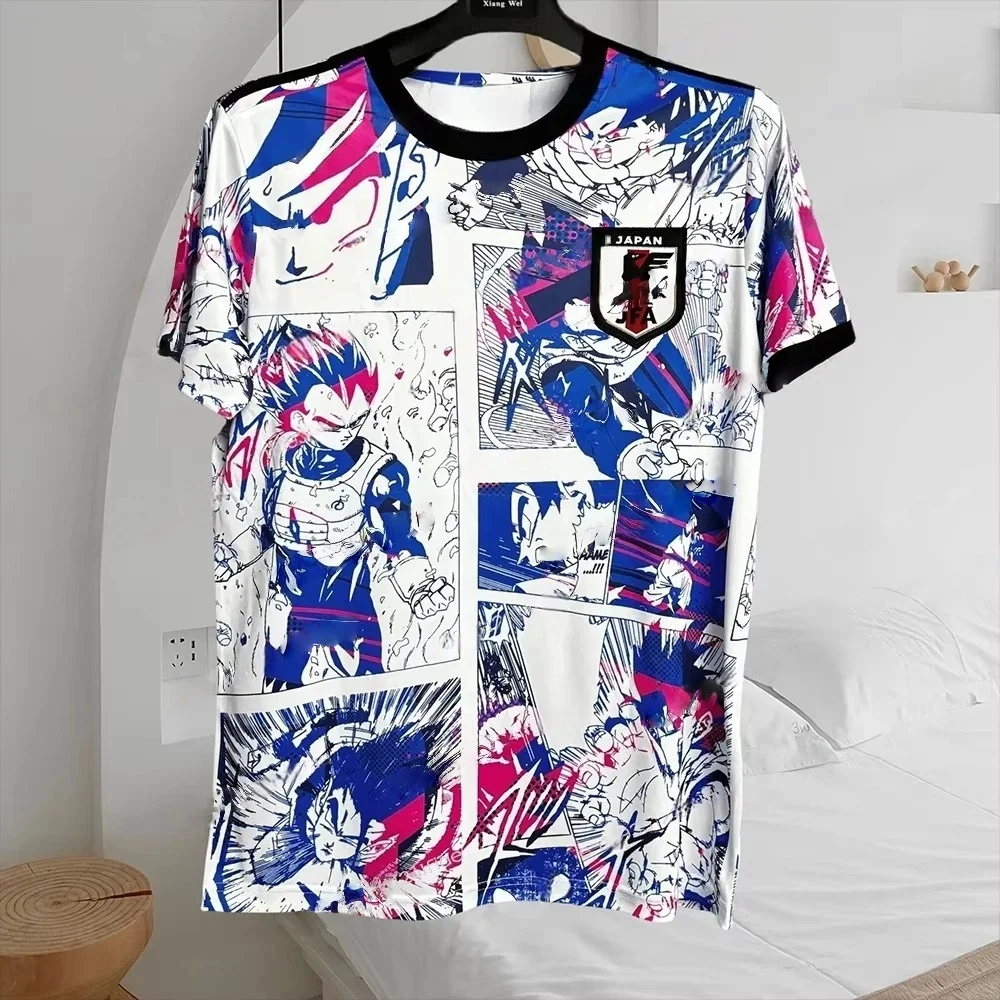 Dragon Ball Vegeta Manga Anime Fußballtrikot für Kinder, Jungen und Mädchen, schnell trocknend, atmungsaktiv, für Spieltraining, Fan-Sport, Ärmeloberteile – Detail 2