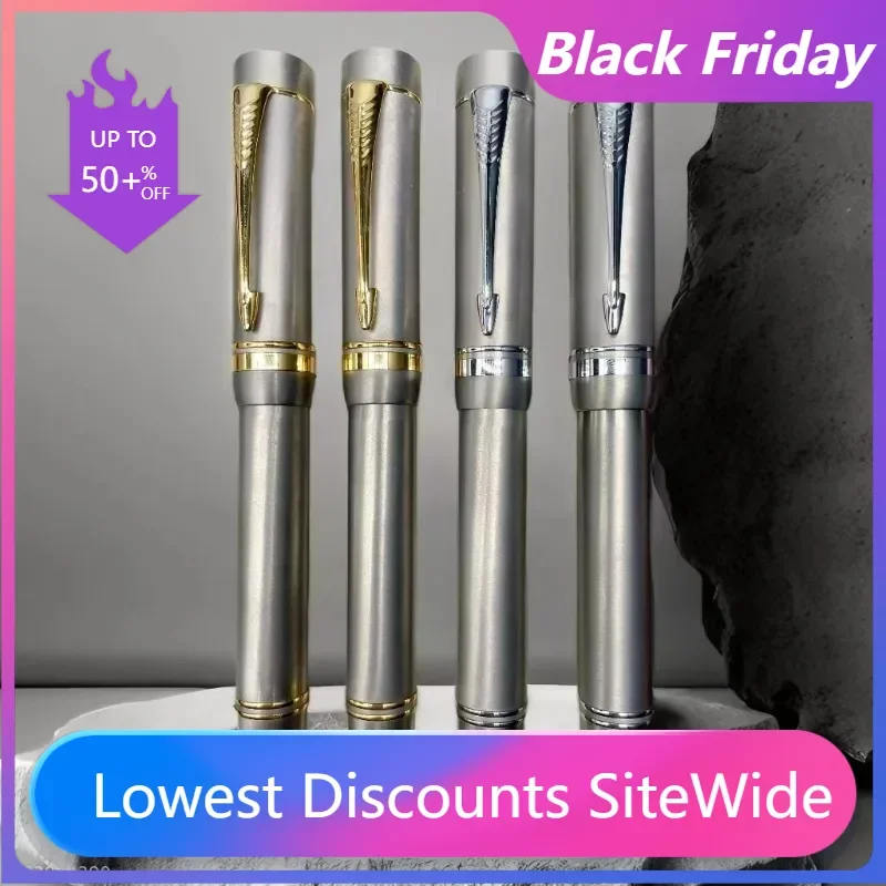 New Lemon M4 Titanium Fountain Pen BOCK EF/F 0.5MM Ink Pen WIth Clip Business Office School Writing Smooth Gift Stationery