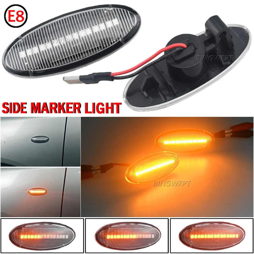 LED Flashing Dynamic Side Marker Mirror Lamp Turn Signal Light For Nissan Qashqai Dualis Juke Micra March Micra Note X-Trail