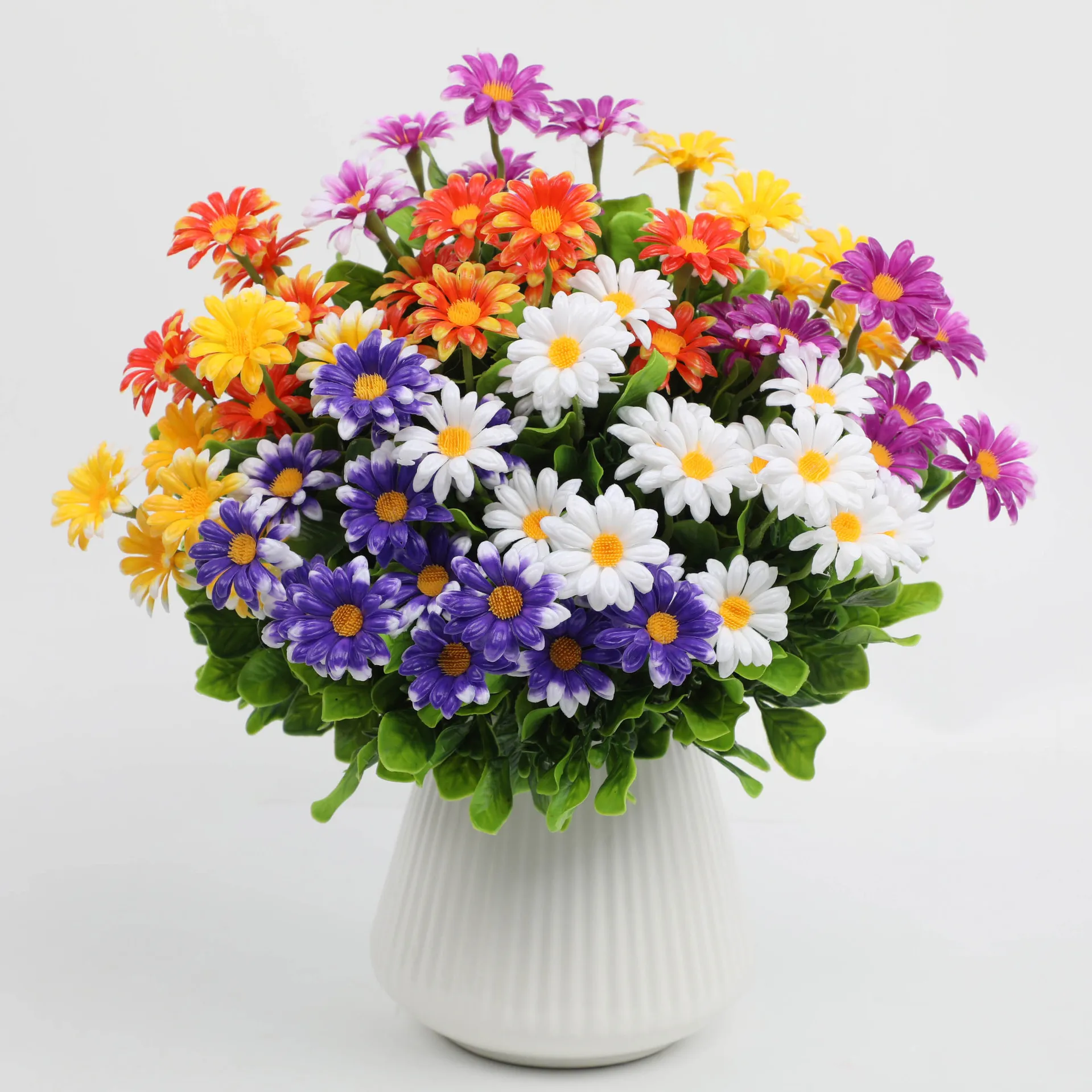 5/10 Stück künstliche Blumen Seide Gänseblümchen Hochzeit Kranz Home Room Tischdekoration gefälschte Pflanzen Festival Outdoor Yard Scrapbook Zubehör