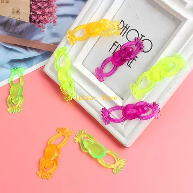 Y4QA Ejecting for Frog Finger Toy TPR Figurine for Autistic Kids Family Acti