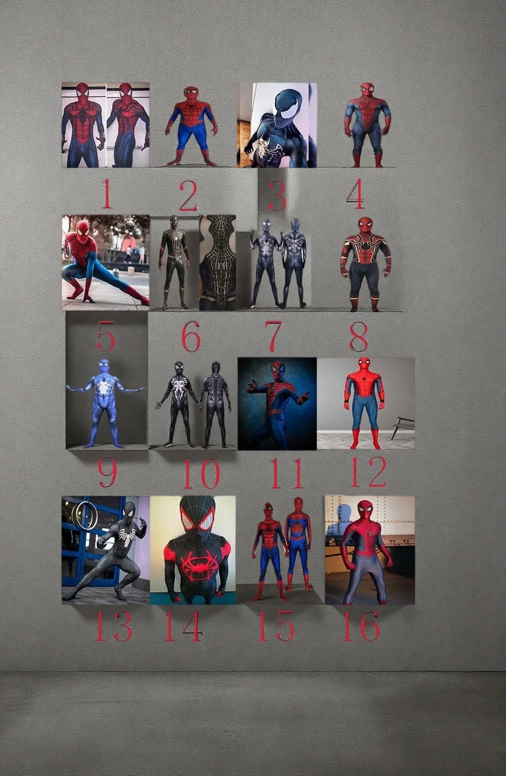 Traje de Cosplay de Superhéroe para Adultos, Traje Zentai, Disfraz de Halloween para Hombre -16