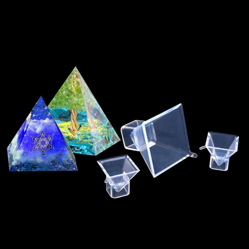 3D Pyramid Shape Epoxy Glue Silicone Mold Table Soft Ceramic Plaster Ornament Resin Casting Jewelry Tool Diy Crafts Dropship